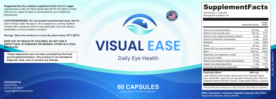 Visual Ease Supplement Bottle